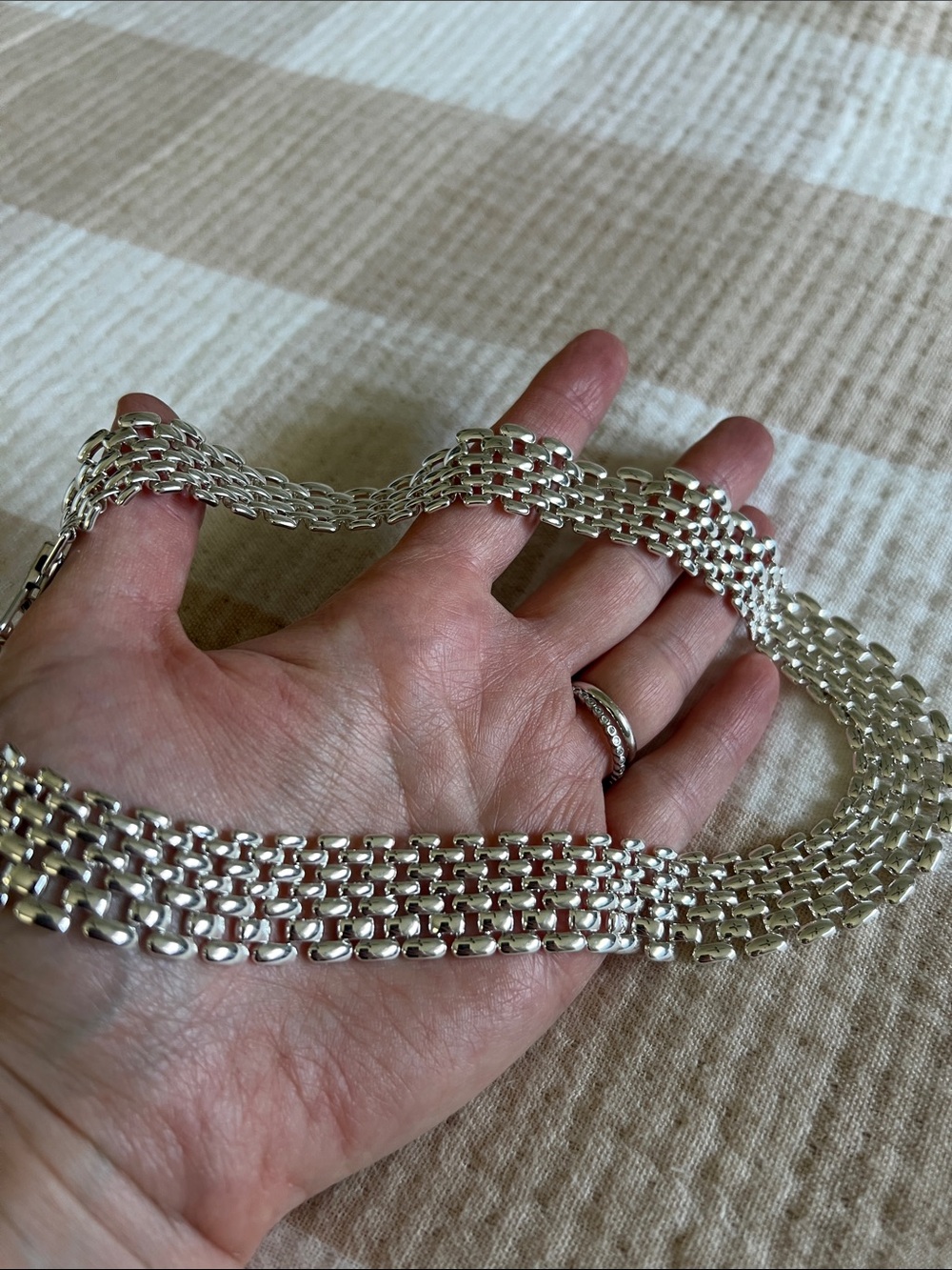 Napier Silver-Tone Wide Multi-Strand Collar Necklace - Picture 2 of 5